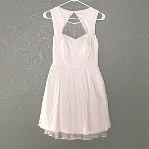 Cut out white Lace Flare dress
